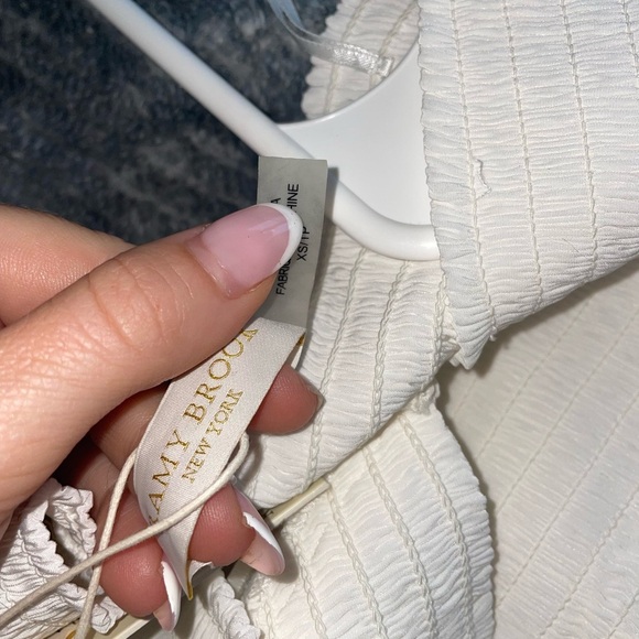 Ramy Brook Formal White Criss Cross Flowy Top - Size xs - Picture 6 of 6